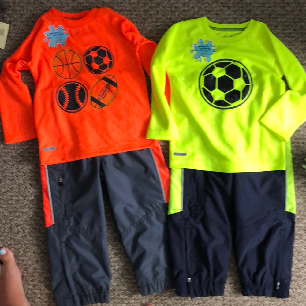 2t matching wins pants and moisture wick tees
